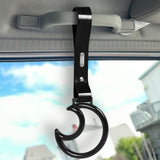 Moon Shape Crystal-Style Ring JDM Tsurikawa Drift Subway Train Bus Handle Strap – Universal Car Interior Hanging Charm, Black PVC X2