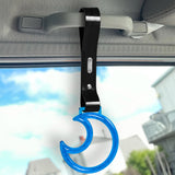 Moon Shape Crystal-Style Ring JDM Tsurikawa Drift Subway Train Bus Handle Strap – Universal Car Interior Hanging Charm, Black PVC X2