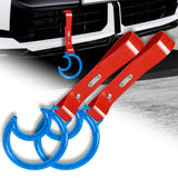 Moon Shape Crystal-Style Ring JDM Tsurikawa Drift Subway Train Bus Handle Strap – Universal Car Interior Hanging Charm, Red PVC X2