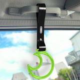 Moon Shape Crystal-Style Ring JDM Tsurikawa Drift Subway Train Bus Handle Strap – Universal Car Interior Hanging Charm, Black PVC X2