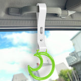 Moon Shape Crystal-Style Ring JDM Tsurikawa Drift Subway Train Bus Handle Strap – Universal Car Interior Hanging Charm, White PVC X1