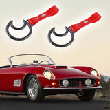 Moon Shape JDM Tsurikawa Drift Subway Train Bus Handle Strap – Universal Car Interior Hanging Charm, Red PVC X2