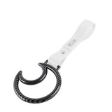 Moon Shape JDM Tsurikawa Drift Subway Train Bus Handle Strap – Universal Car Interior Hanging Charm, White PVC X2
