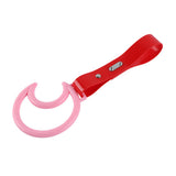 Moon Shape JDM Tsurikawa Drift Subway Train Bus Handle Strap – Universal Car Interior Hanging Charm, Red PVC X2