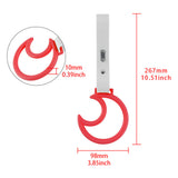 Moon Shape JDM Tsurikawa Drift Subway Train Bus Handle Strap – Universal Car Interior Hanging Charm, White PVC X2