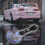 Moon Shape JDM Tsurikawa Drift Subway Train Bus Handle Strap – Universal Car Interior Hanging Charm, Black PVC X1