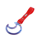 Moon Shape JDM Tsurikawa Drift Subway Train Bus Handle Strap – Universal Car Interior Hanging Charm, Red PVC X2