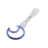 Moon Shape JDM Tsurikawa Drift Subway Train Bus Handle Strap – Universal Car Interior Hanging Charm, White PVC X2