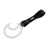 Moon Shape JDM Tsurikawa Drift Subway Train Bus Handle Strap – Universal Car Interior Hanging Charm, Black PVC X1