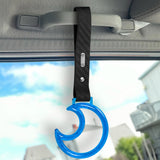 Moon Shape Crystal-Style Ring JDM Tsurikawa Drift Subway Train Bus Handle Strap – Universal Car Interior Hanging Charm, Carbon Fiber Pattern PVC X1