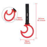 Moon Shape JDM Tsurikawa Drift Subway Train Bus Handle Strap – Universal Car Interior Hanging Charm, Carbon Fiber Pattern PVC X2