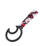 Moon Shape JDM Tsurikawa Drift Subway Train Bus Handle Strap – Universal Car Interior Hanging Charm, Bosozoku Black Cats Pattern Retro Nylon Strap X1
