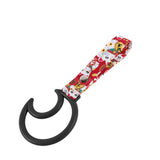 Moon Shape JDM Tsurikawa Drift Subway Train Bus Handle Strap – Universal Car Interior Hanging Charm, Bosozoku Red Cats Pattern Retro Nylon Strap X1