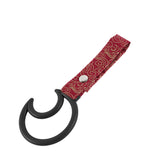 Moon Shape JDM Tsurikawa Drift Subway Train Bus Handle Strap – Universal Car Interior Hanging Charm, Bosozoku Red Clouds Pattern Retro Nylon Strap X1