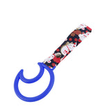 Moon Shape JDM Tsurikawa Drift Subway Train Bus Handle Strap – Universal Car Interior Hanging Charm, Bosozoku Black Cats Pattern Retro Nylon Strap X1