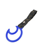 Moon Shape JDM Tsurikawa Drift Subway Train Bus Handle Strap – Universal Car Interior Hanging Charm, Bosozoku Black Clouds Pattern Retro Nylon Strap X1