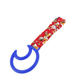 Moon Shape JDM Tsurikawa Drift Subway Train Bus Handle Strap – Universal Car Interior Hanging Charm, Bosozoku Red Dogs Pattern Retro Nylon Strap X1
