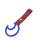 Moon Shape JDM Tsurikawa Drift Subway Train Bus Handle Strap – Universal Car Interior Hanging Charm, Bosozoku Red Clouds Pattern Retro Nylon Strap X1