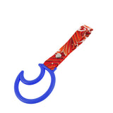 Moon Shape JDM Tsurikawa Drift Subway Train Bus Handle Strap – Universal Car Interior Hanging Charm, Bosozoku Red Waves Pattern Retro Nylon Strap X1