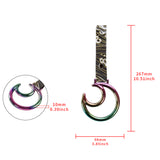 Moon Shape JDM Tsurikawa Drift Subway Train Bus Handle Strap – Universal Car Interior Hanging Charm, Bosozoku Green Waves Pattern Retro Nylon Strap X1