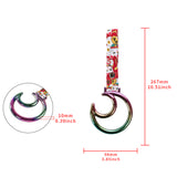 Moon Shape JDM Tsurikawa Drift Subway Train Bus Handle Strap – Universal Car Interior Hanging Charm, Bosozoku Red Cats Pattern Retro Nylon Strap X1