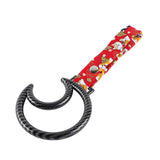 Moon Shape JDM Tsurikawa Drift Subway Train Bus Handle Strap – Universal Car Interior Hanging Charm, Bosozoku Red Dogs Pattern Retro Nylon Strap X1
