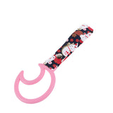 Moon Shape JDM Tsurikawa Drift Subway Train Bus Handle Strap – Universal Car Interior Hanging Charm, Bosozoku Black Cats Pattern Retro Nylon Strap X1