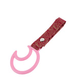 Moon Shape JDM Tsurikawa Drift Subway Train Bus Handle Strap – Universal Car Interior Hanging Charm, Bosozoku Red Clouds Pattern Retro Nylon Strap X1