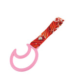 Moon Shape JDM Tsurikawa Drift Subway Train Bus Handle Strap – Universal Car Interior Hanging Charm, Bosozoku Red Waves Pattern Retro Nylon Strap X1