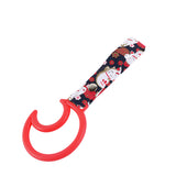 Moon Shape JDM Tsurikawa Drift Subway Train Bus Handle Strap – Universal Car Interior Hanging Charm, Bosozoku Black Cats Pattern Retro Nylon Strap X1