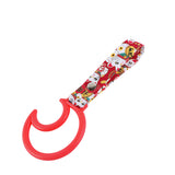 Moon Shape JDM Tsurikawa Drift Subway Train Bus Handle Strap – Universal Car Interior Hanging Charm, Bosozoku Red Cats Pattern Retro Nylon Strap X1