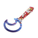 Moon Shape JDM Tsurikawa Drift Subway Train Bus Handle Strap – Universal Car Interior Hanging Charm, Bosozoku Red Cats Pattern Retro Nylon Strap X1