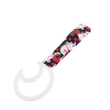 Moon Shape JDM Tsurikawa Drift Subway Train Bus Handle Strap – Universal Car Interior Hanging Charm, Bosozoku Black Cats Pattern Retro Nylon Strap X1