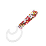 Moon Shape JDM Tsurikawa Drift Subway Train Bus Handle Strap – Universal Car Interior Hanging Charm, Bosozoku Red Cats Pattern Retro Nylon Strap X1