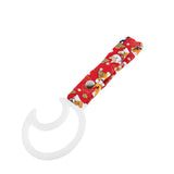 Moon Shape JDM Tsurikawa Drift Subway Train Bus Handle Strap – Universal Car Interior Hanging Charm, Bosozoku Red Dogs Pattern Retro Nylon Strap X1