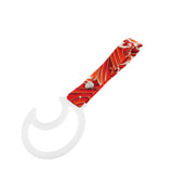 Moon Shape JDM Tsurikawa Drift Subway Train Bus Handle Strap – Universal Car Interior Hanging Charm, Bosozoku Red Waves Pattern Retro Nylon Strap X1