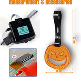 Halloween Pumpkin Jack-o'-lantern JDM Tsurikawa Drift Subway Train Bus Handle Strap – Universal Car Interior Hanging Charm, PVC Strap