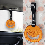 Halloween Pumpkin Jack-o'-lantern JDM Tsurikawa Drift Subway Train Bus Handle Strap – Universal Car Interior Hanging Charm, PVC Strap