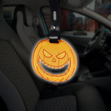 Halloween Pumpkin Jack-o'-lantern JDM Tsurikawa Drift Subway Train Bus Handle Strap – Universal Car Interior Hanging Charm, PVC Strap