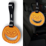 Halloween Pumpkin Jack-o'-lantern JDM Tsurikawa Drift Subway Train Bus Handle Strap – Universal Car Interior Hanging Charm, PVC Strap