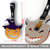 Halloween Pumpkin Jack-o'-lantern JDM Tsurikawa Drift Subway Train Bus Handle Strap – Universal Car Interior Hanging Charm, PVC Strap