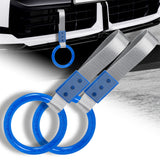 Round Crystal-Style Ring JDM Tsurikawa Drift Subway Train Bus Handle Strap – Universal Car Interior Hanging Charm, Silver Nylon X2