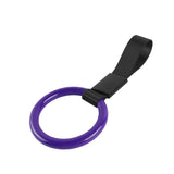 Round JDM Tsurikawa Drift Subway Train Bus Handle Strap – Universal Car Interior Hanging Charm, Black Nylon X2