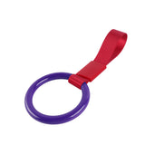Round JDM Tsurikawa Drift Subway Train Bus Handle Strap – Universal Car Interior Hanging Charm, Red Nylon X2