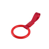 Round JDM Tsurikawa Drift Subway Train Bus Handle Strap – Universal Car Interior Hanging Charm, Red Nylon X2