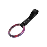 Round JDM Tsurikawa Drift Subway Train Bus Handle Strap – Universal Car Interior Hanging Charm, Black Nylon X2
