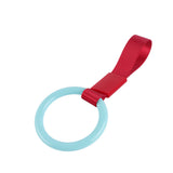 Round JDM Tsurikawa Drift Subway Train Bus Handle Strap – Universal Car Interior Hanging Charm, Red Nylon X2