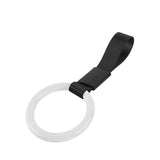 Round JDM Tsurikawa Drift Subway Train Bus Handle Strap – Universal Car Interior Hanging Charm, Black Nylon X2