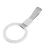 Round JDM Tsurikawa Drift Subway Train Bus Handle Strap – Universal Car Interior Hanging Charm, Silver Nylon X1