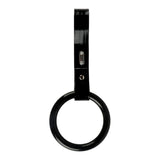 Round JDM Tsurikawa Drift Subway Train Bus Handle Strap – Universal Car Interior Hanging Charm, Black PVC X1
